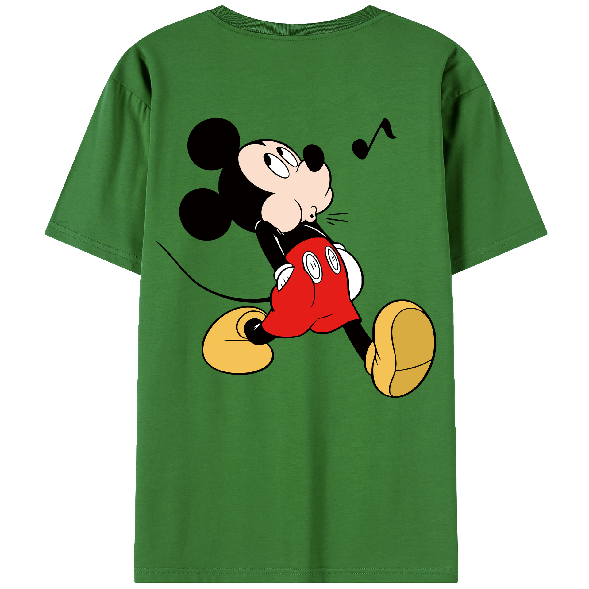 （画像用） ミッキーマウス Mickey Mouse レディース半袖Tシャツ(バックプリント)